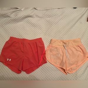 Two Women’s Under Armour Athletic Shorts